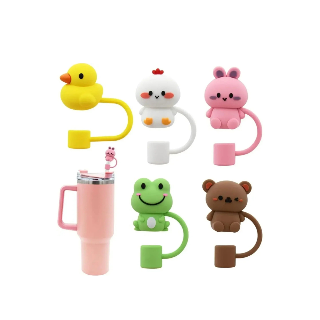 Animal 5-Pack Straw Topper