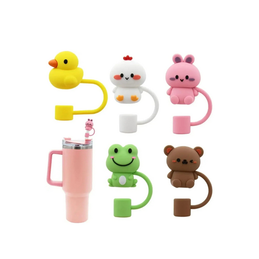 Animal 5-Pack Straw Topper