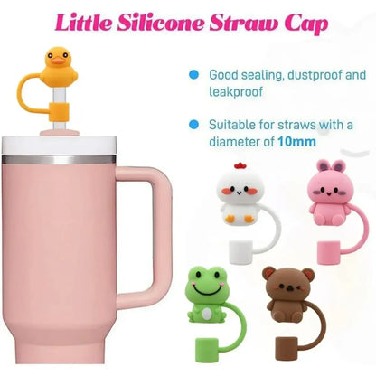 Animal 5-Pack Straw Topper