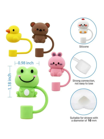 Animal 5-Pack Straw Topper