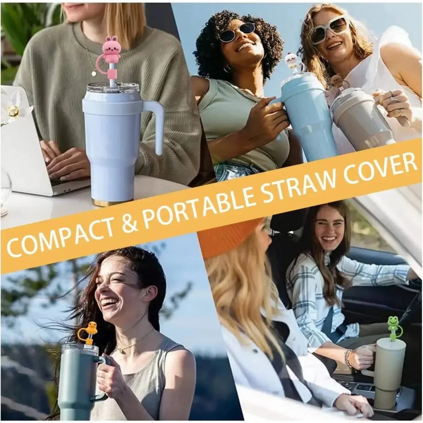 Animal 5-Pack Straw Topper