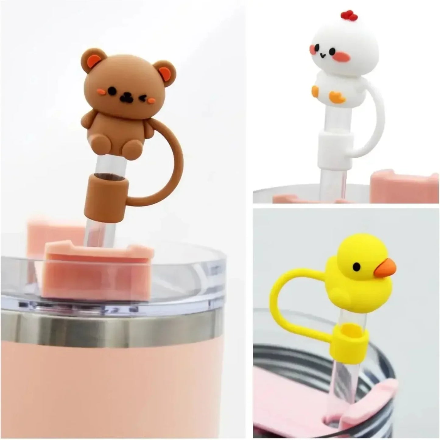 Animal 5-Pack Straw Topper